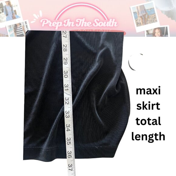Travelers™ Side-Slit Maxi Skirt Black Size: 1 (Medium) - Picture 12 of 13